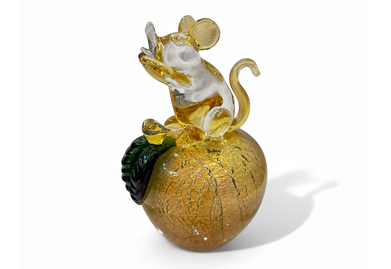 平安生肖-鼠 十二生肖 生肖鼠玻璃擺飾